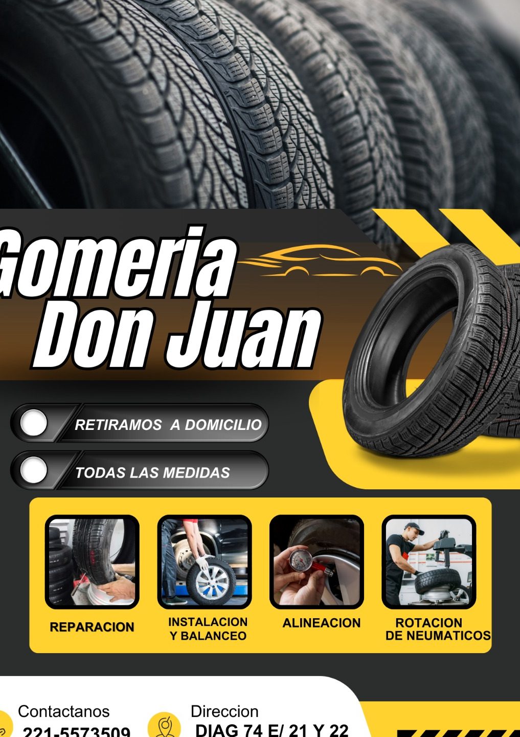 Gomeria, Alineación y Balanceo JUAN 1 gomeria alineacion y balanceo juan